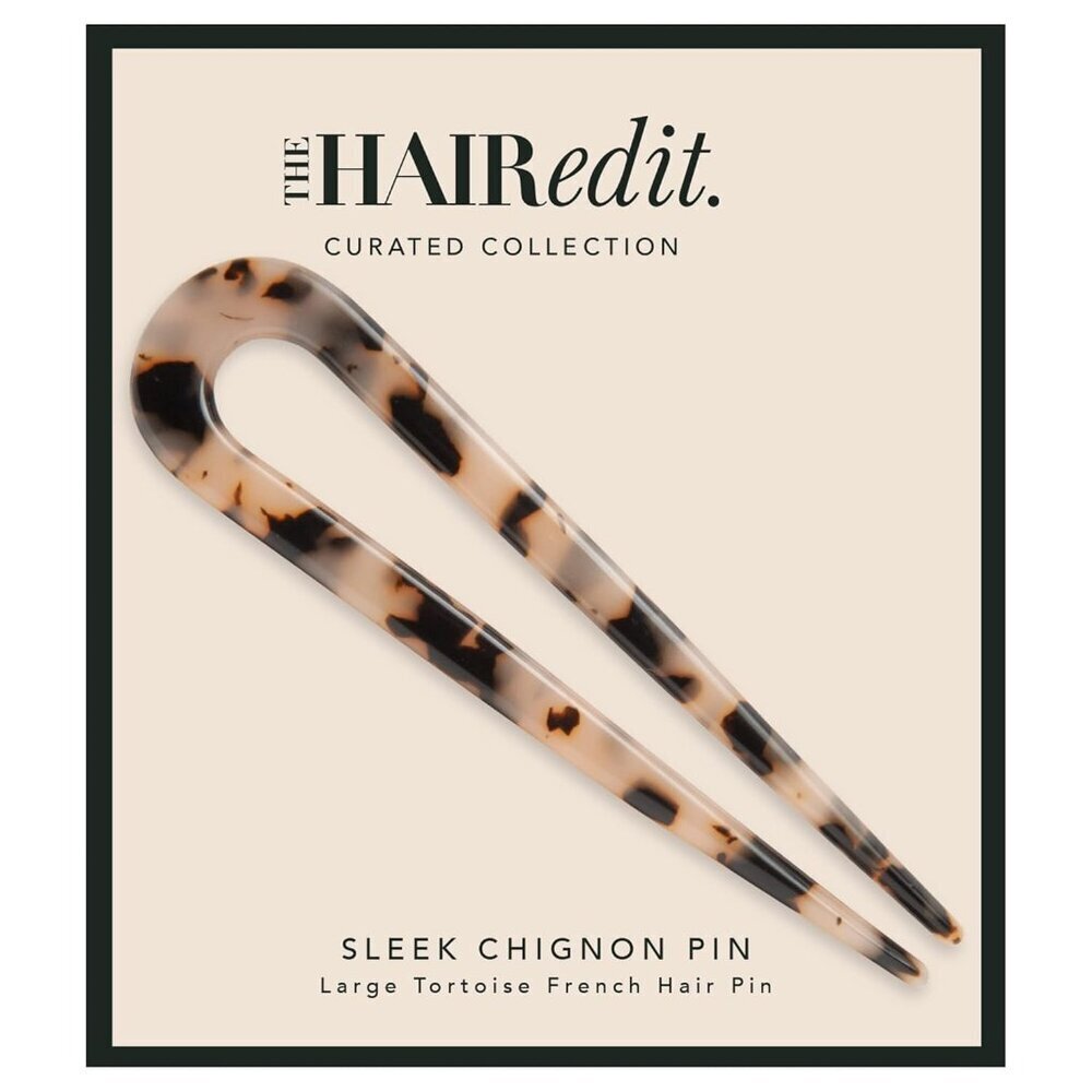 Chignon Hair Pin Tortoise Shell Large U-Shaped French Elegant Stylish Accessory